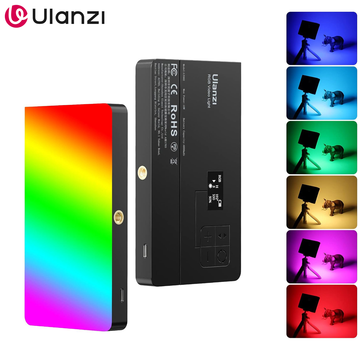 Strobe Light Studio - ULANZI LT002 RGB Video Light, Portable