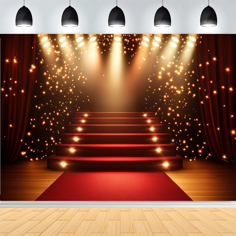 Photography Award - Red Carpet Stage Shining Spotlights Photography