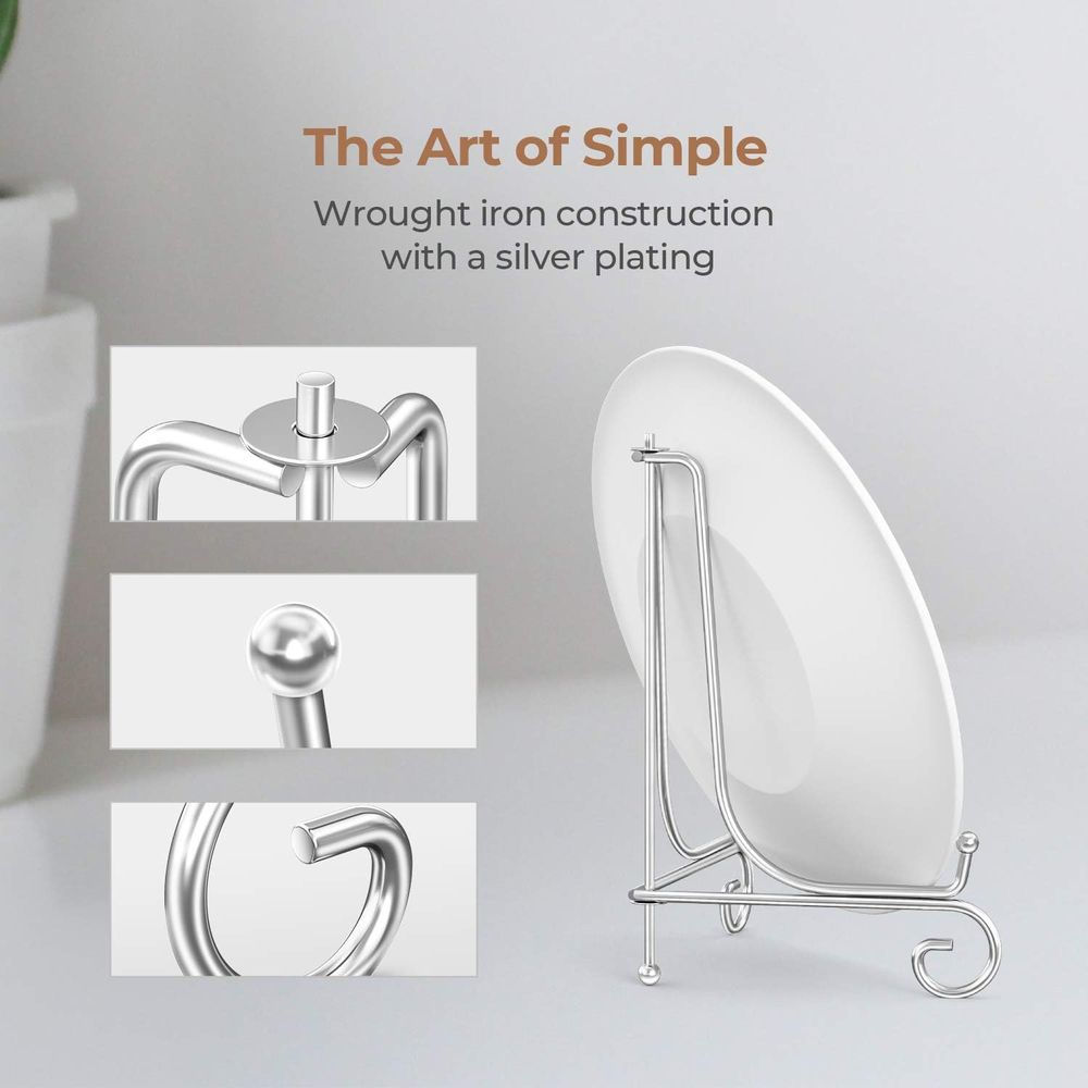 8 Inch Silver Metal Easel Stan - Photography Exhibition review and price