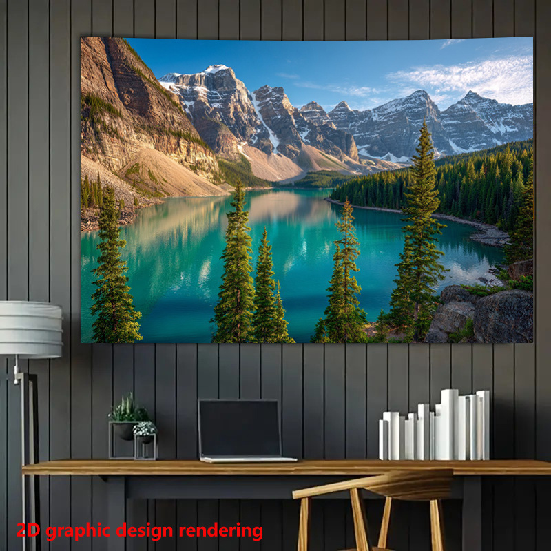 Mountain Lake Scenery Tapestry - Photography Yoga review and price