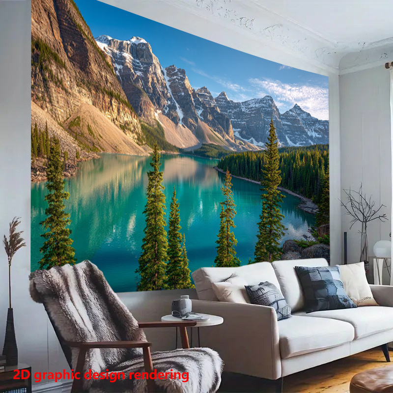 Mountain Lake Scenery Tapestry - Photography Yoga review and price