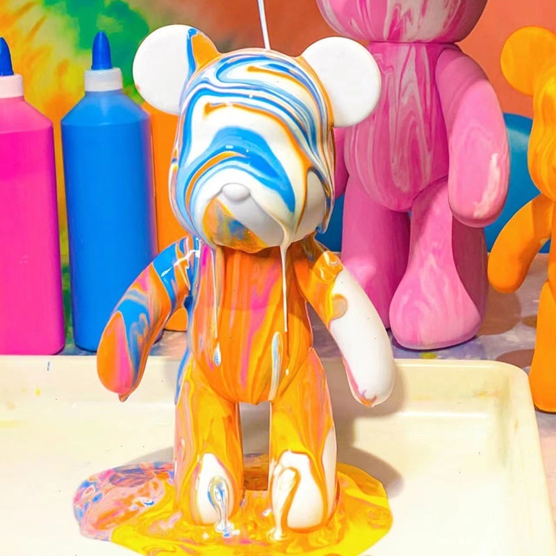 23cm DIY Paint Fluid Bear Figu - Photography Desk review and price